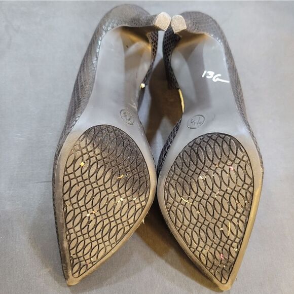 MOSSIMO FAUX SNAKESKIN POINTED TOE D'ORSAY SLIP-ON PUMP - Picture 12 of 15